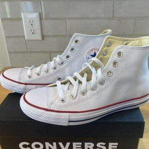 NIB Converse High Top - White Leather unisex